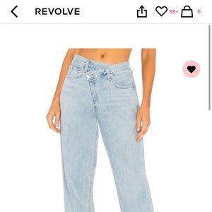 Agolde criss-cross denim